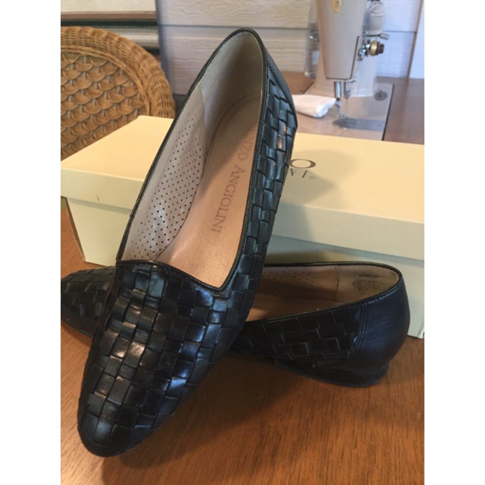 Enzo Angiolini Genius Braided Black Leather 8.5